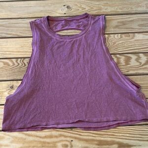 Lululemon open back cropped tank top size 8